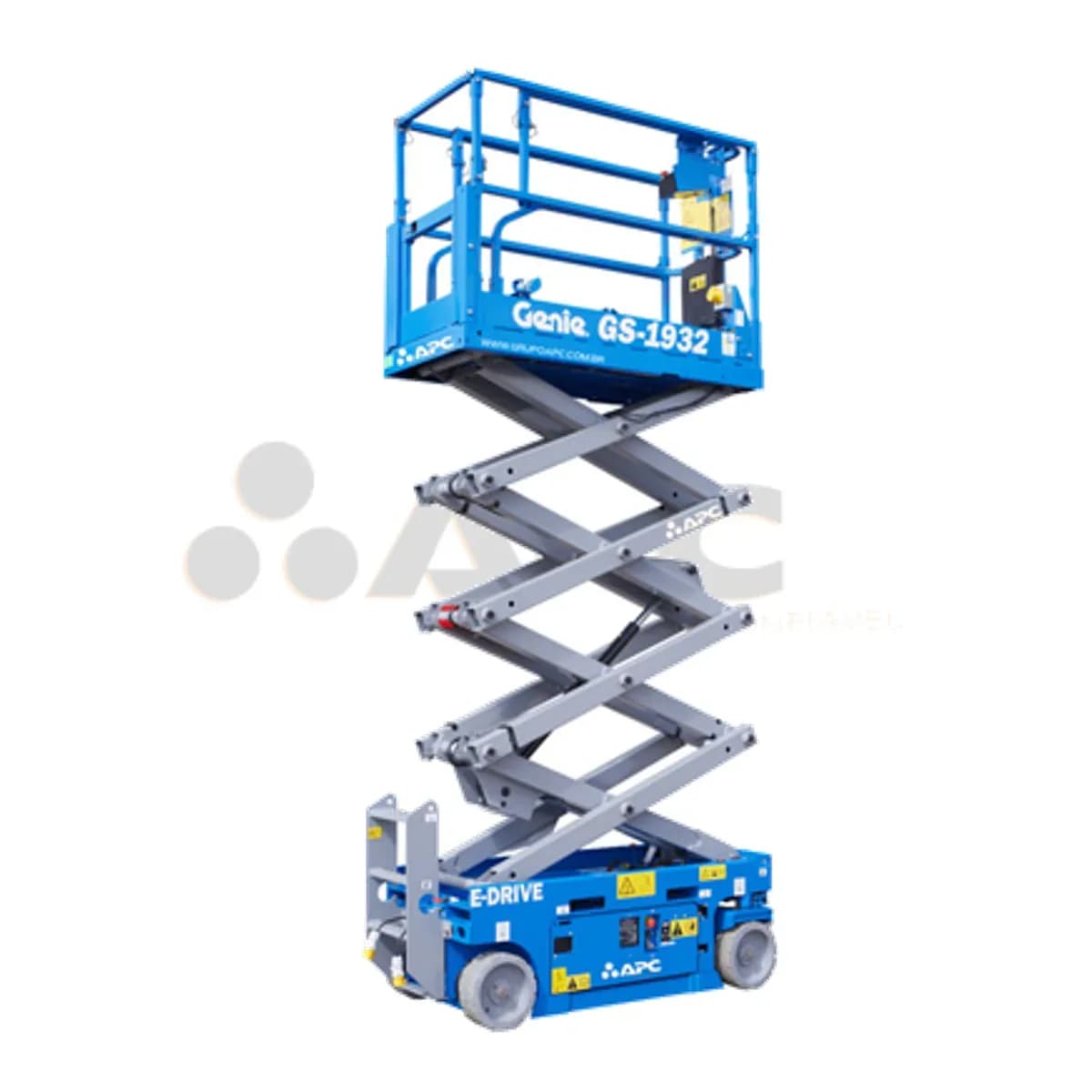 Plataforma elevatória Genie GS-1932 E-DRIVE NMT para locação no Grupo APC