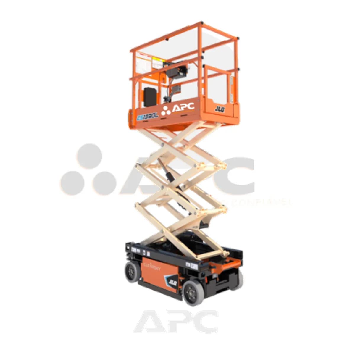 Plataforma elevatória JLG ES1330L para locação no Grupo APC