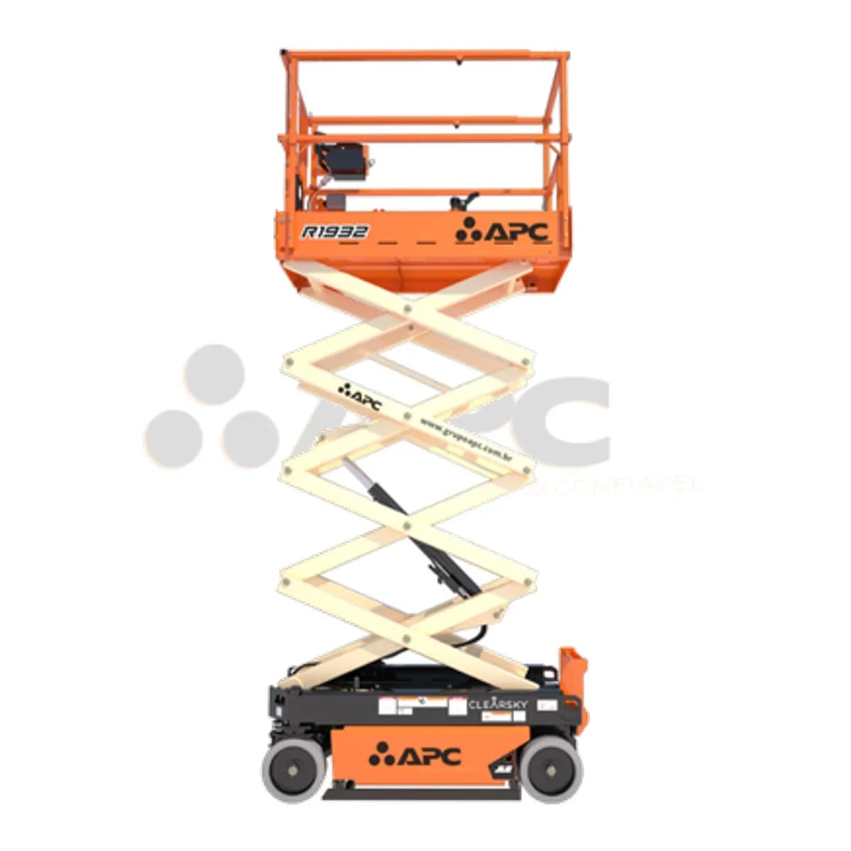 Plataforma elevatória JLG 1932R NMT para locação no Grupo APC