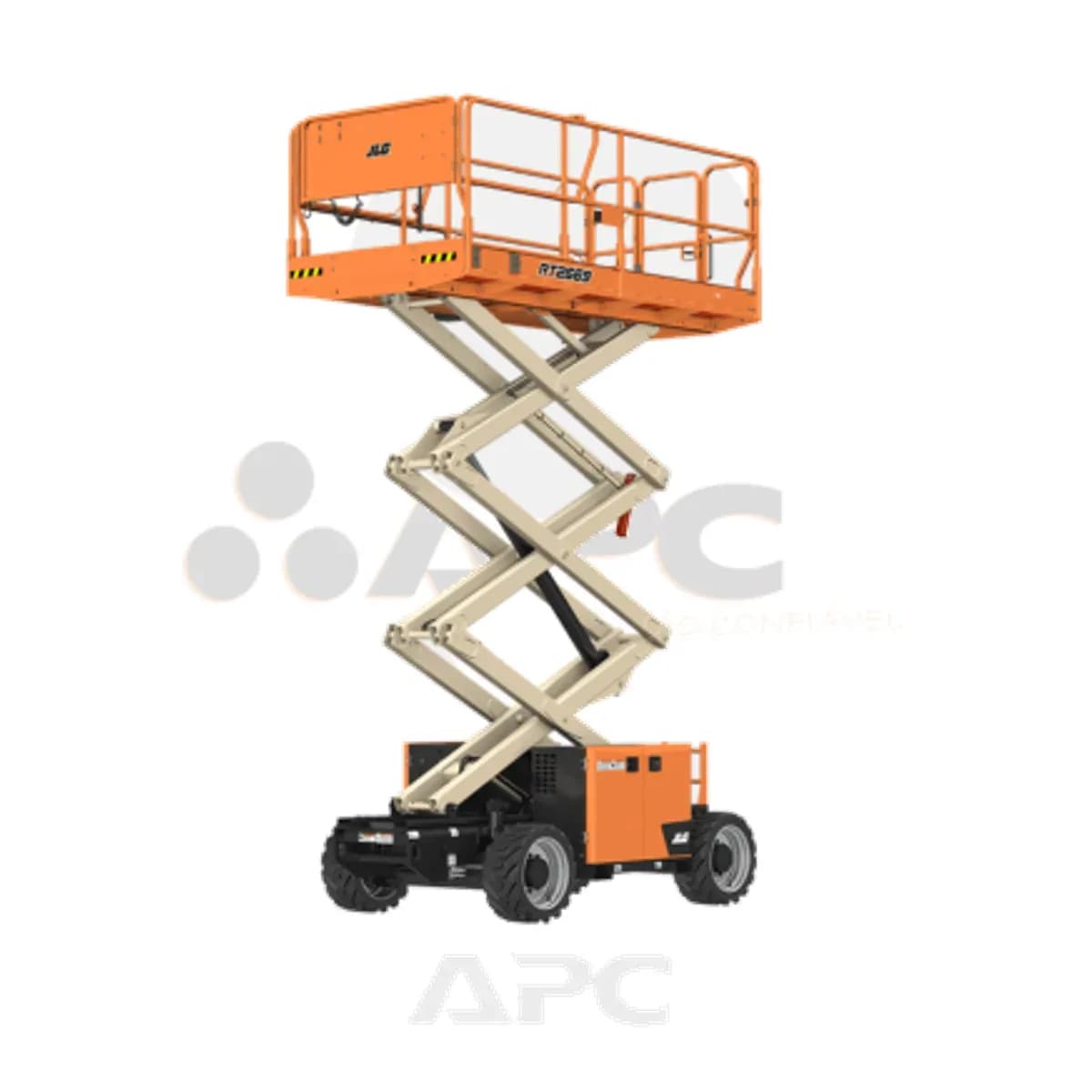 Plataforma elevatória JLG RT2669-4X4-AL-TERRAIN para locação no Grupo APC