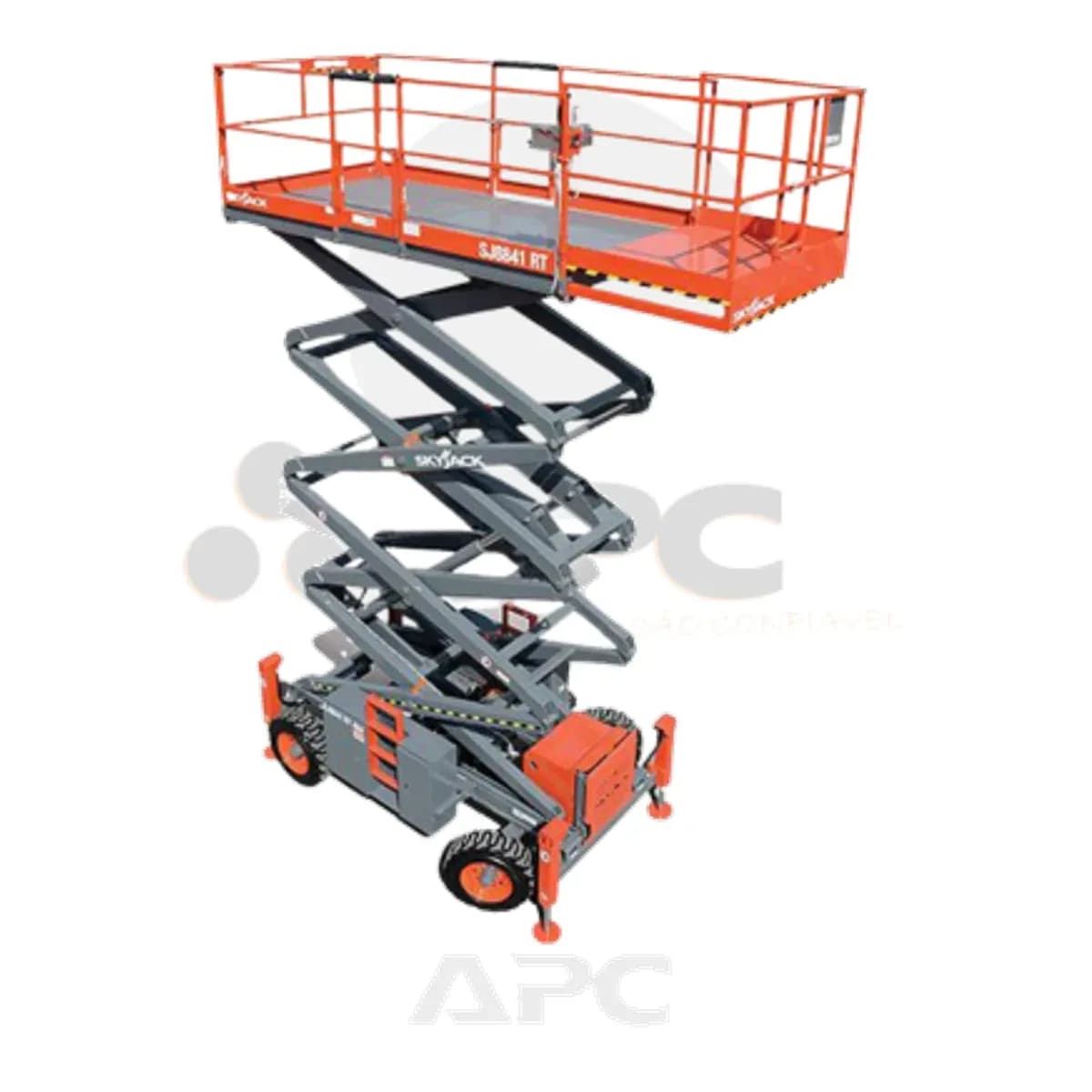 Plataforma elevatória Skyjack SJ 8841 RT 4X4 (ALL TERRAIN) para locação no Grupo APC