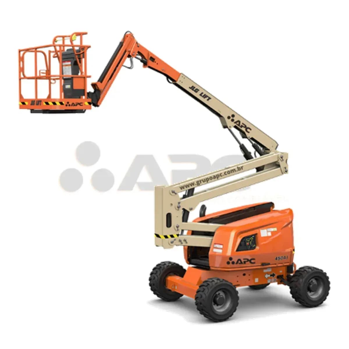 Plataforma elevatória JLG 450AJ 4X4 SÉRIE 2 (ALL TERRAIN) para locação no Grupo APC