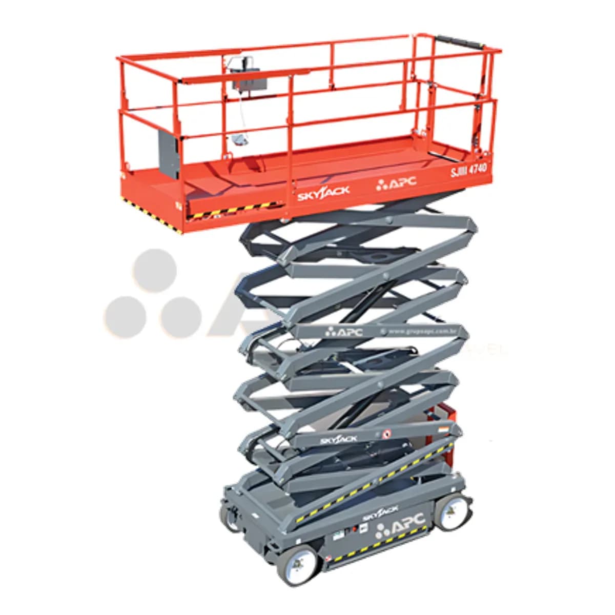 Plataforma elevatória Skyjack SJIII 4740 NMT para locação no Grupo APC