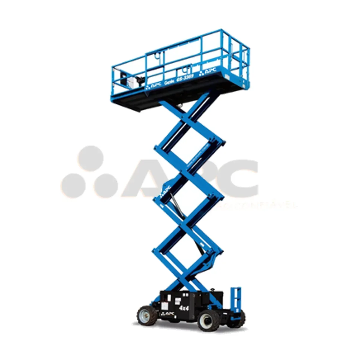 Plataforma elevatória Genie GS-3369RT 4X4 (ALL TERRAIN) para locação no Grupo APC